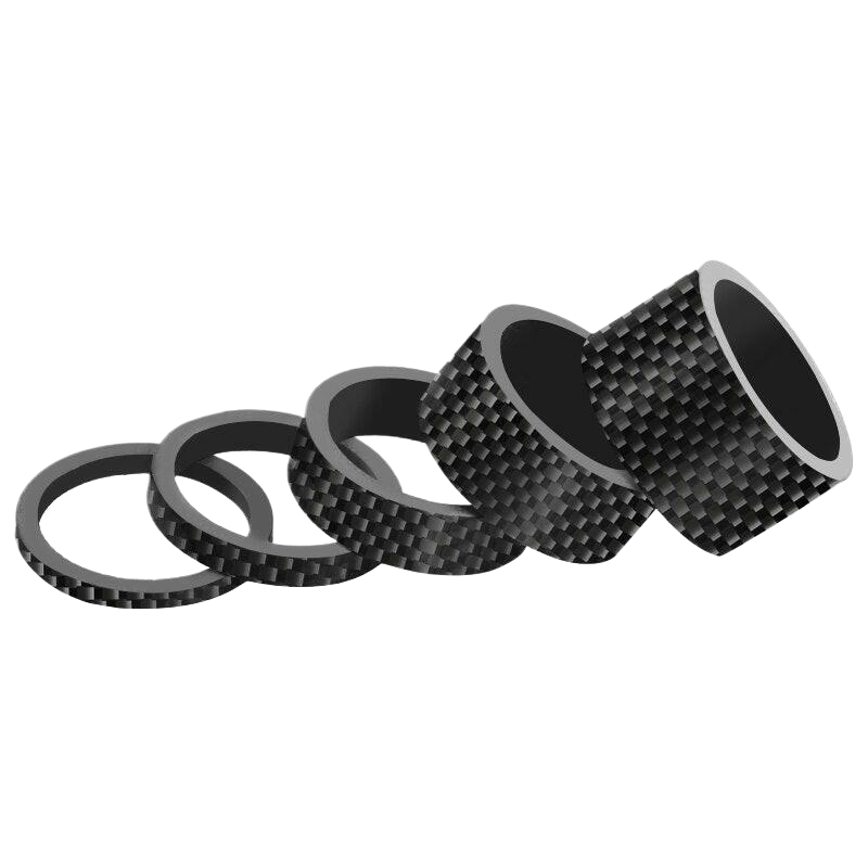 RIDERACE Bicycle Headset Spacer 28.6MM 1-1/8" MTB Bike Front Fork Stem Carbon Fiber Washer Ultra Light Adjustment Accessories-WAYBIKER