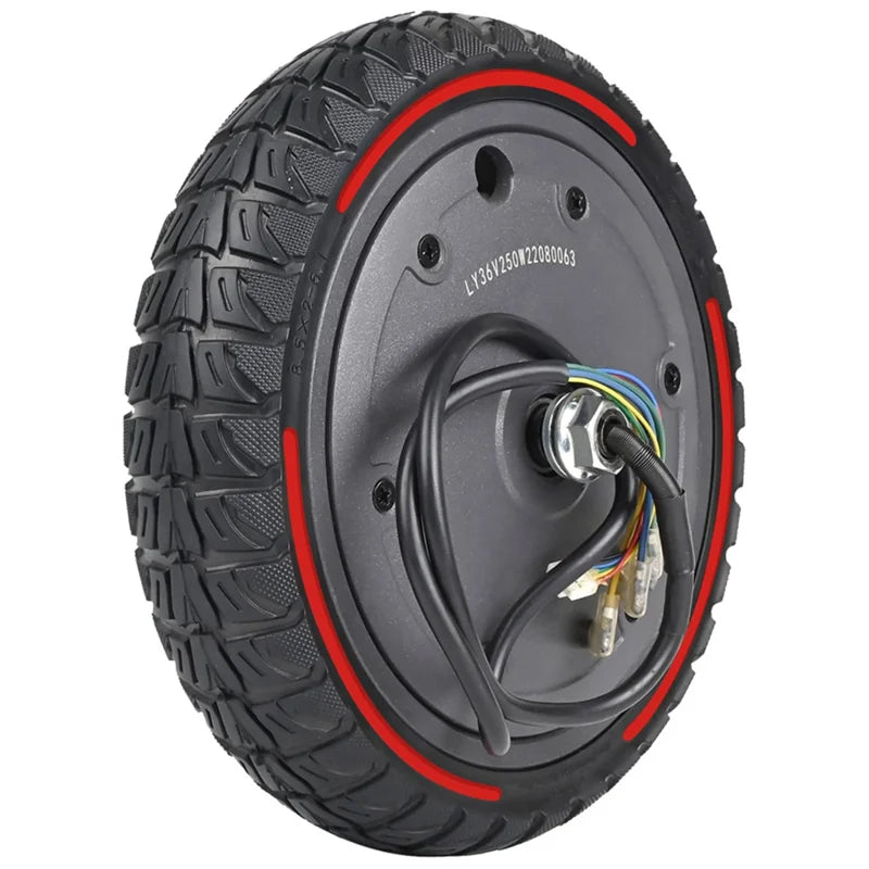 Red Xiaomi Mi Electric Scooter 8.5-inch Solid Rubber Tire Wheel, 250W Motor