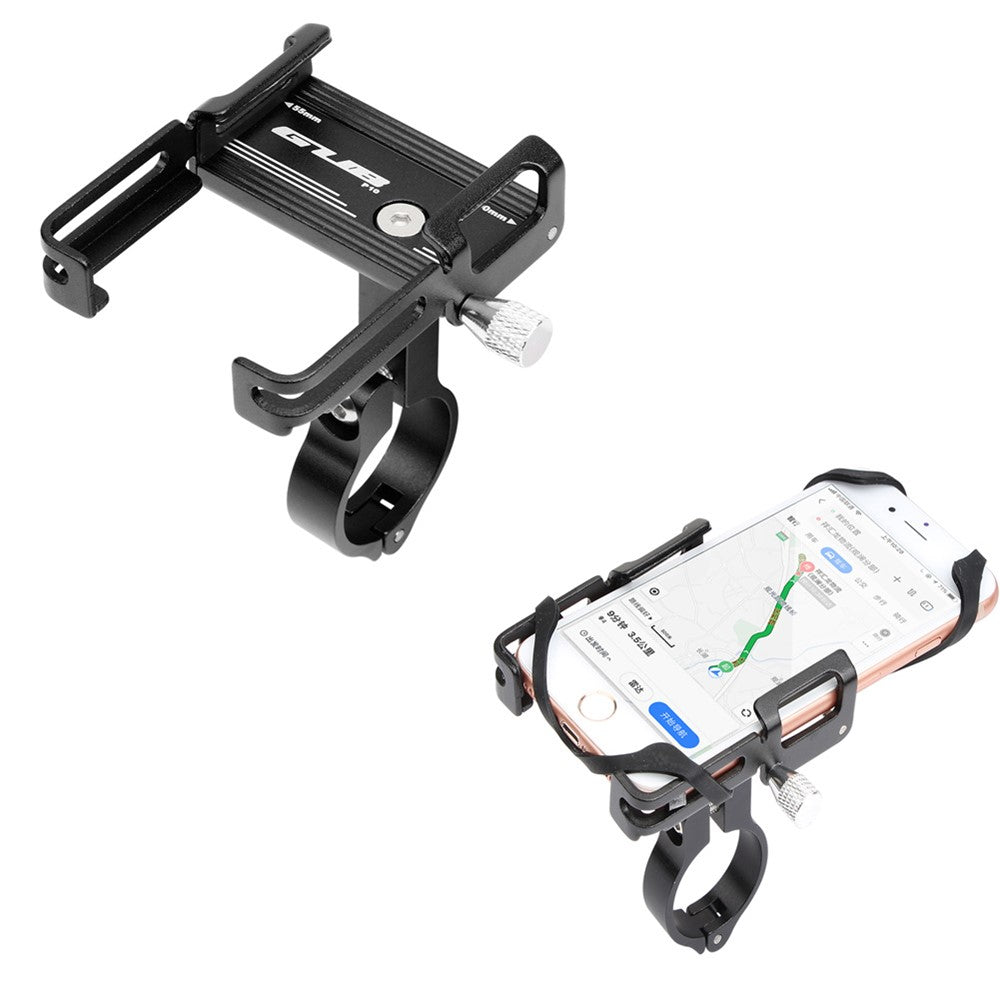 GUB P10 Aluminum Alloy Bicycle Handlebar Bracket Holder Mobile Phone GPS Stand Silicone Motorcycle Cycling Mount