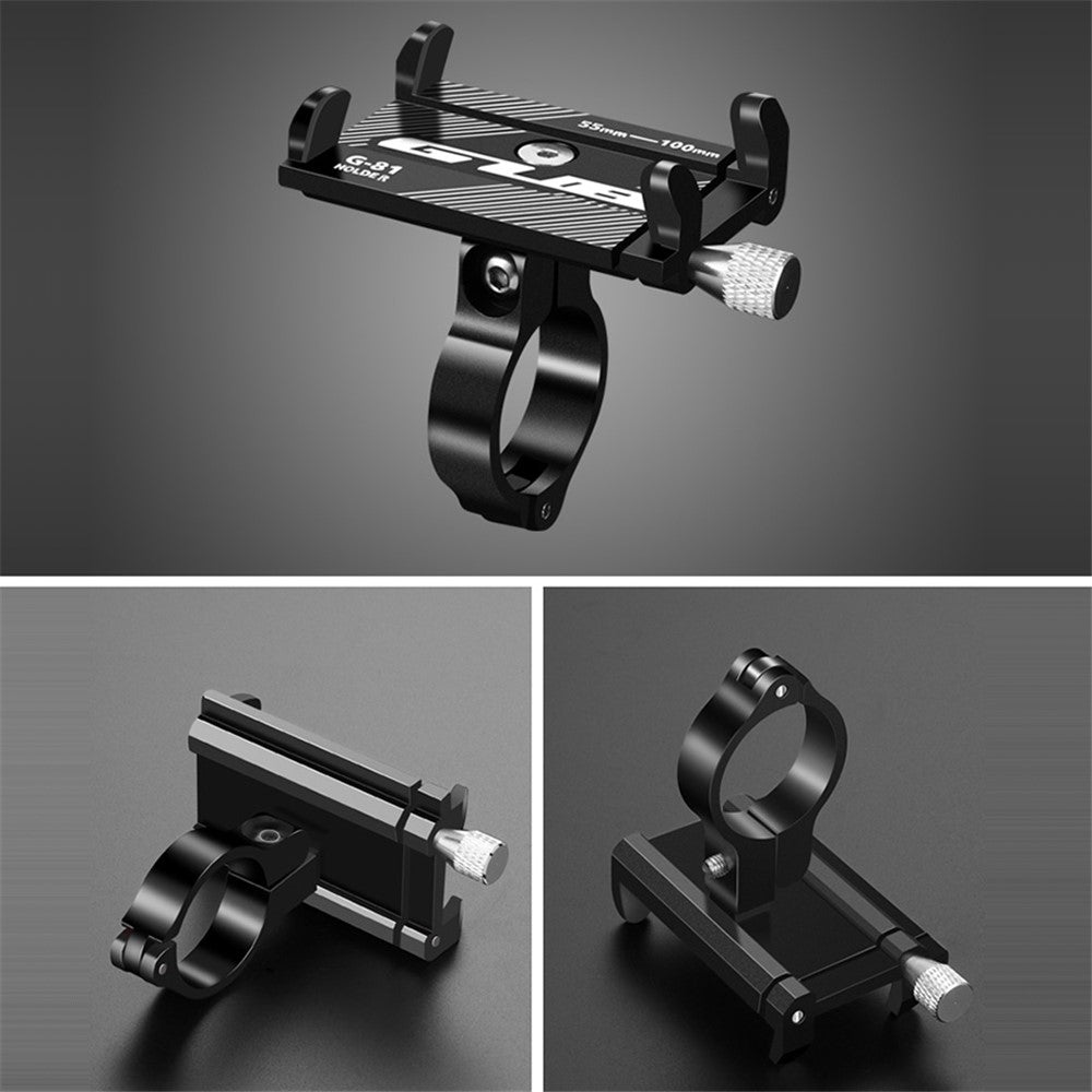 GUB G-81 Aluminum Bicycle Phone Holder Adjustable Support Bike Phone Stand Mount for 3.0-6.8 inch Smartphone