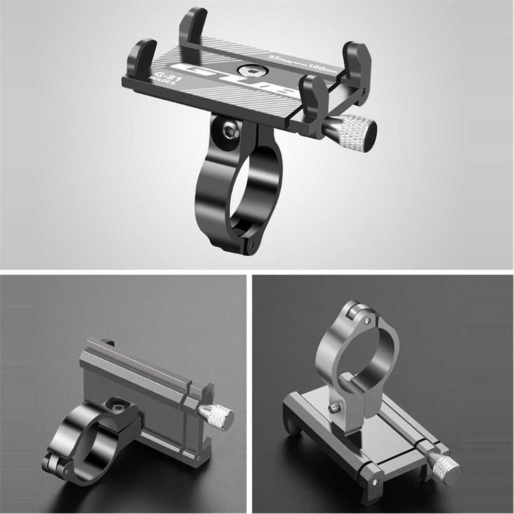 GUB G-81 Aluminum Bicycle Phone Holder Adjustable Support Bike Phone Stand Mount for 3.0-6.8 inch Smartphone