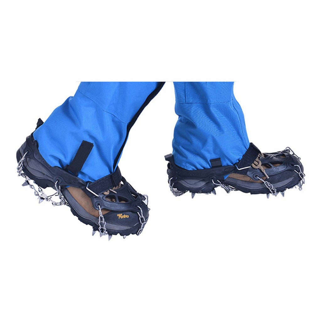 Rubber Stainless Steel 19 Toothed Ski Belt High Altitude Hiking Slip-resistant Snow Claw