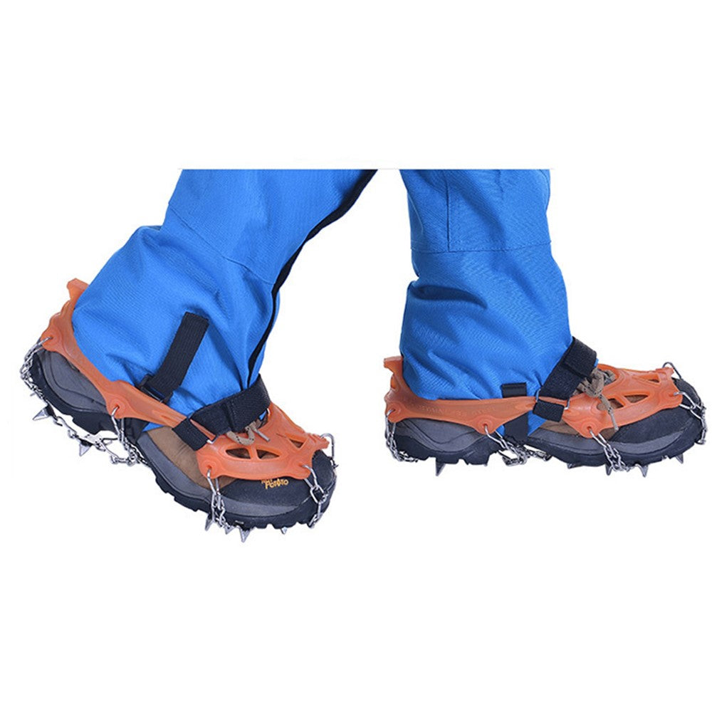 Rubber Stainless Steel 19 Toothed Ski Belt High Altitude Hiking Slip-resistant Snow Claw