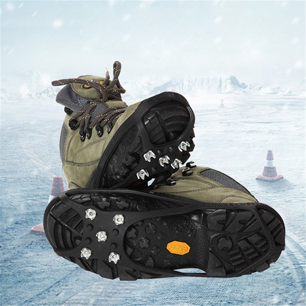 Magic Spike Elastic Rubber Round Five Toothed Crampons Ice Cleats for Outdoor Sports, Walking, Hiking Shoes and Boots
