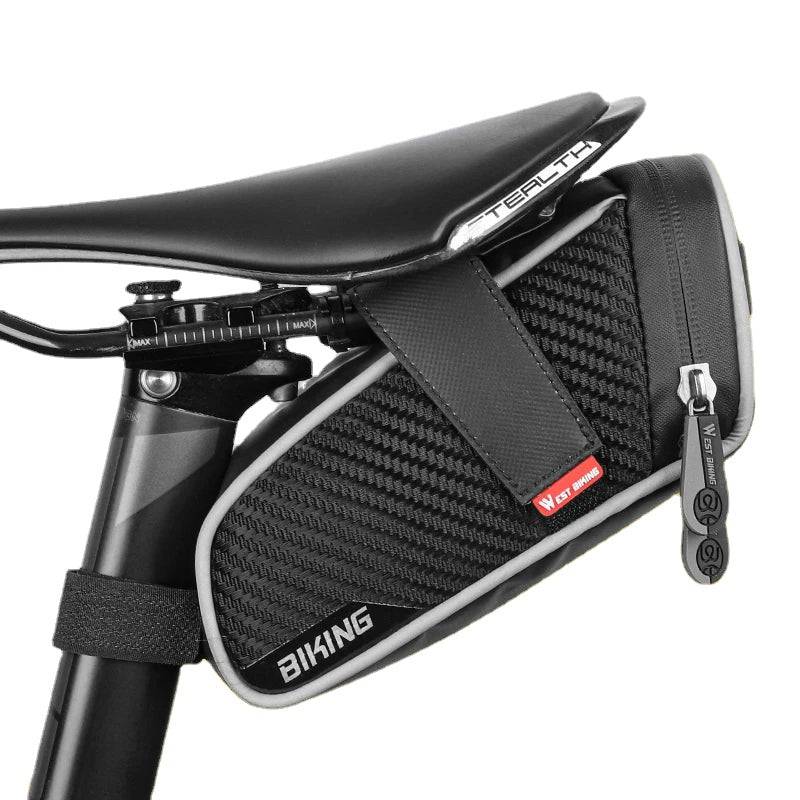 WEST BIKING Waterproof Bicycle Saddle Bag MTB Road Bicycle Tools Pannier Reflective Rear Seatpost Bag Basket Cycling Accessories-WAYBIKER