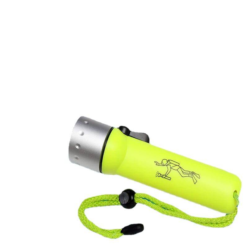 Diving Flashlight Super Bright 2000LM Q5 Waterproof Underwater Flash Deep Diving Snorkeling LED Diving Light Equipment-WAYBIKER