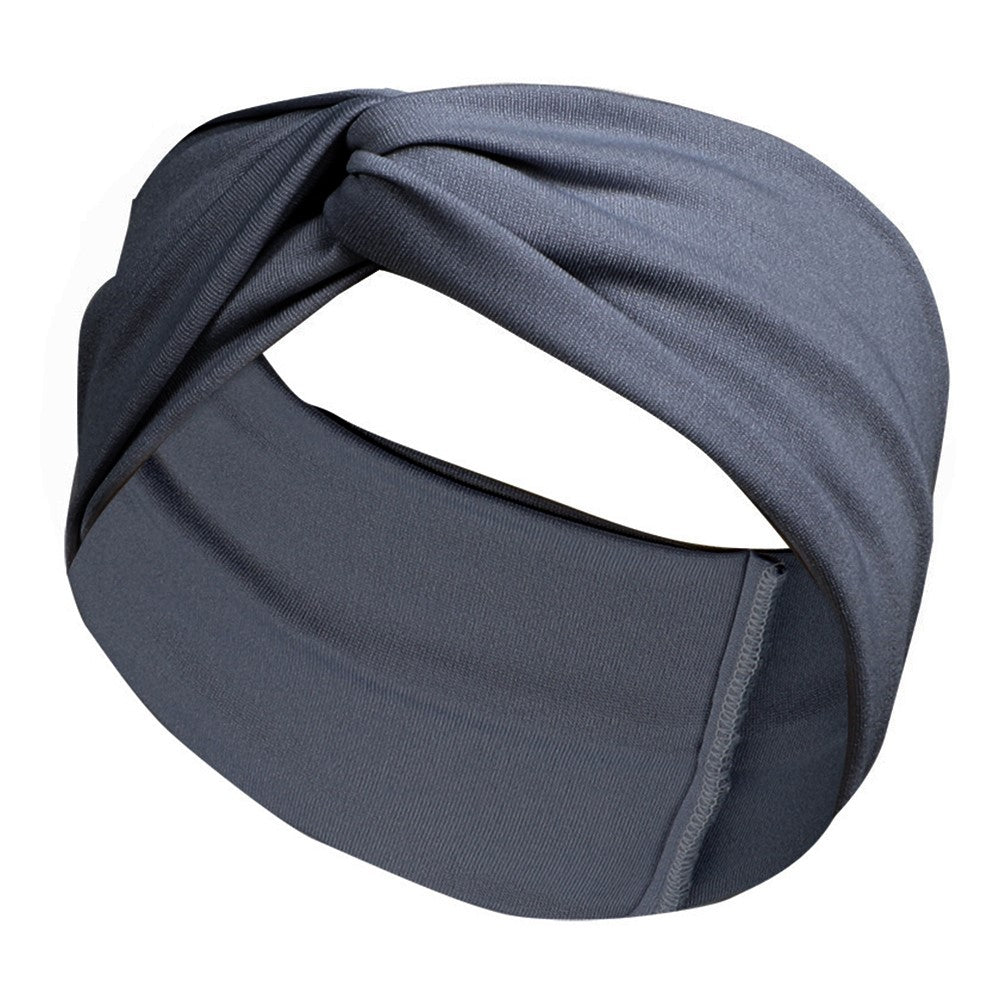 FD002 Solid Color Sports Yoga Running Women Headband Sweat-absorbent Cloth Cross Hairband