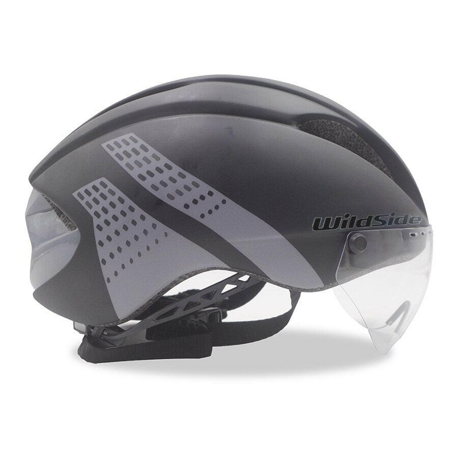 Wildside Bicycle Helmet Road Mtb Integral Triathlon Time-Trial Bike Helmet Men Speed Race Helmet Sun Visor 5 lens Aero Goggles-WAYBIKER