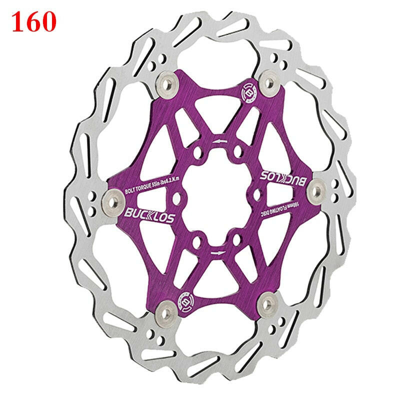 2PC BUCKLOS Bicycle Disc Brake 160/180/203 bike Floating Rotors Stainless Steel Mountain Bike Brake Rotor Mtb rotors Part 1PC-WAYBIKER