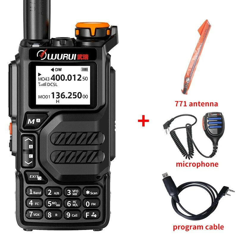 K5 air band walkie talkie scanner ham budget radios Two-way radio communication profesional Amateur long range uhf vhf FM-WAYBIKER