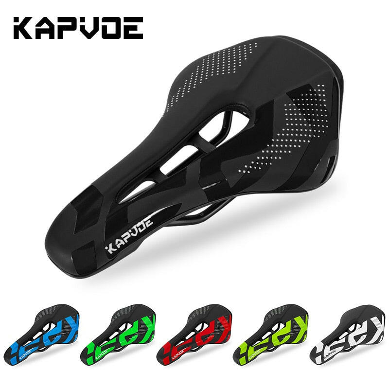 Kapvoe Bicycle Saddle MTB Bike Soft PU Leather Surface Breathable Riding Equipment Gel Pad Comfortable Cushion Bike Seat-WAYBIKER
