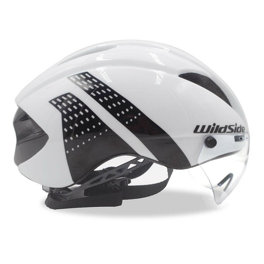 Wildside Bicycle Helmet Road Mtb Integral Triathlon Time-Trial Bike Helmet Men Speed Race Helmet Sun Visor 5 lens Aero Goggles-WAYBIKER