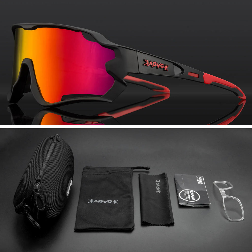 Kapvoe Cycling Sunglasses Outdoor UV400 MTB Mountain Bike Bicycle Riding Camping TR90 Glasses Eyewear Gafas Ciclismo-WAYBIKER