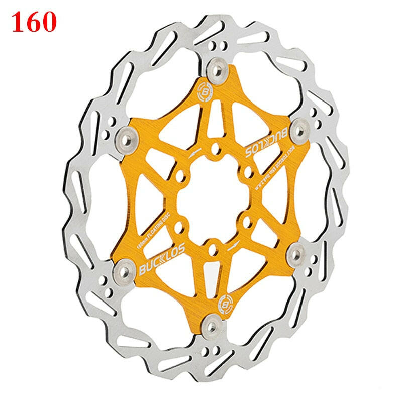 2PC BUCKLOS Bicycle Disc Brake 160/180/203 bike Floating Rotors Stainless Steel Mountain Bike Brake Rotor Mtb rotors Part 1PC-WAYBIKER