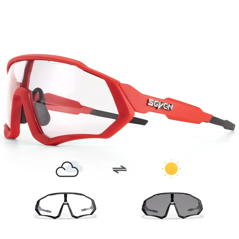 Scvcn Photochromic Cycling Glasses Cool Bike Sunglasses Sports Bicycle Eyewear Mountain Cycl Goggles UV400 MTB Road Men Driving-WAYBIKER
