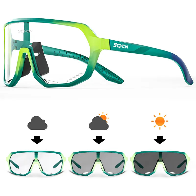 SCVCN Photochromic Glasses Cycling Sunglasses for Women Sports Running MTB Biking Eyewear Men Road Mountain Bike Bicycle Goggles-WAYBIKER