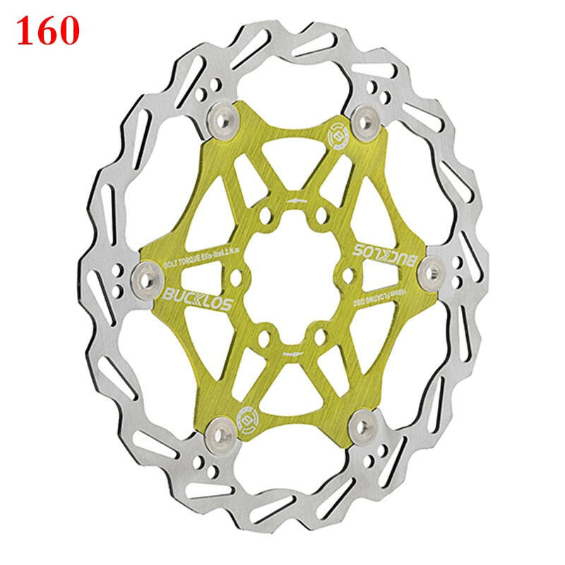 2PC BUCKLOS Bicycle Disc Brake 160/180/203 bike Floating Rotors Stainless Steel Mountain Bike Brake Rotor Mtb rotors Part 1PC-WAYBIKER