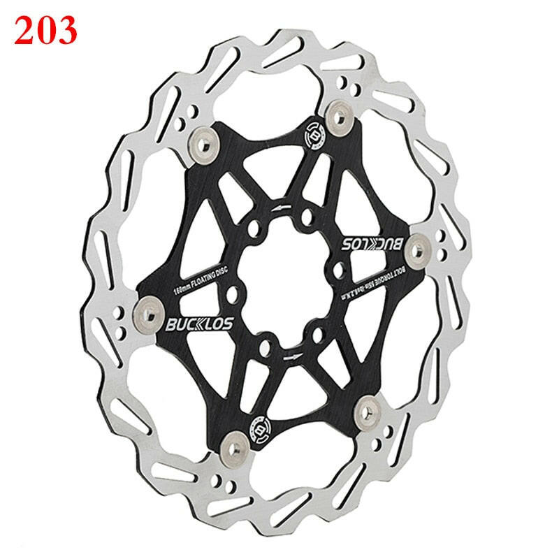2PC BUCKLOS Bicycle Disc Brake 160/180/203 bike Floating Rotors Stainless Steel Mountain Bike Brake Rotor Mtb rotors Part 1PC-WAYBIKER