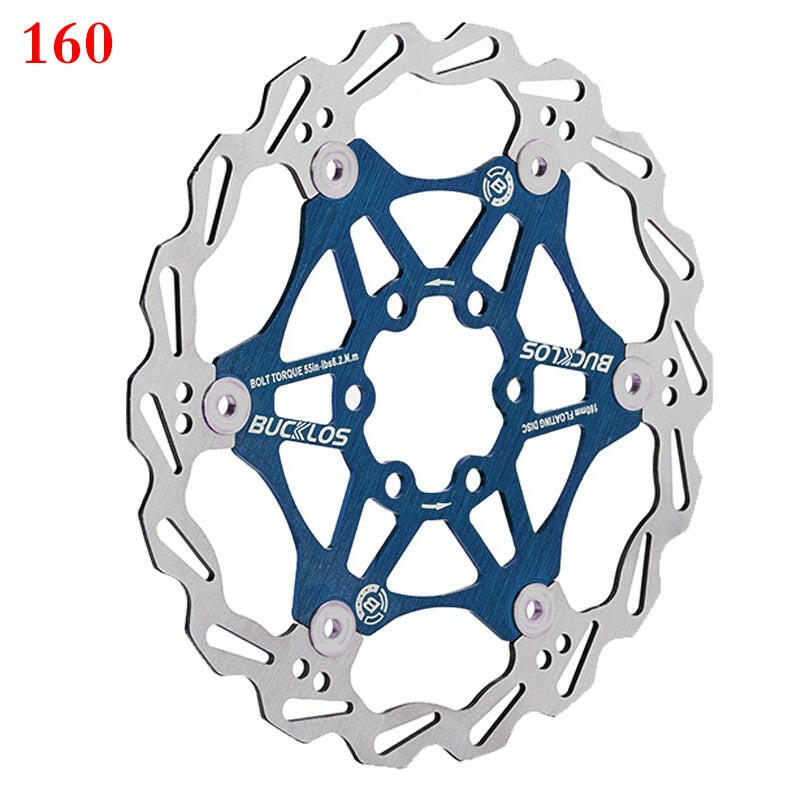 2PC BUCKLOS Bicycle Disc Brake 160/180/203 bike Floating Rotors Stainless Steel Mountain Bike Brake Rotor Mtb rotors Part 1PC-WAYBIKER