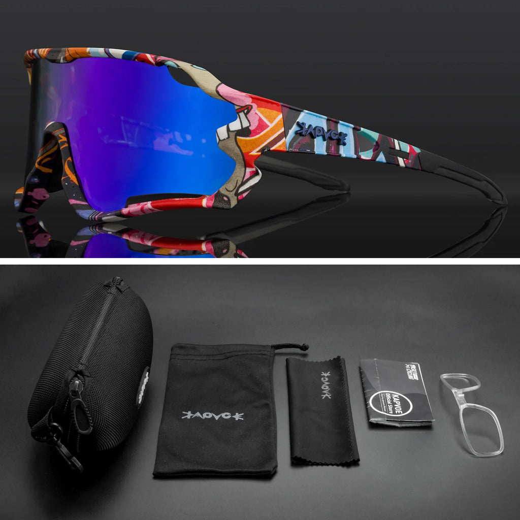 Kapvoe Cycling Sunglasses Outdoor UV400 MTB Mountain Bike Bicycle Riding Camping TR90 Glasses Eyewear Gafas Ciclismo-WAYBIKER