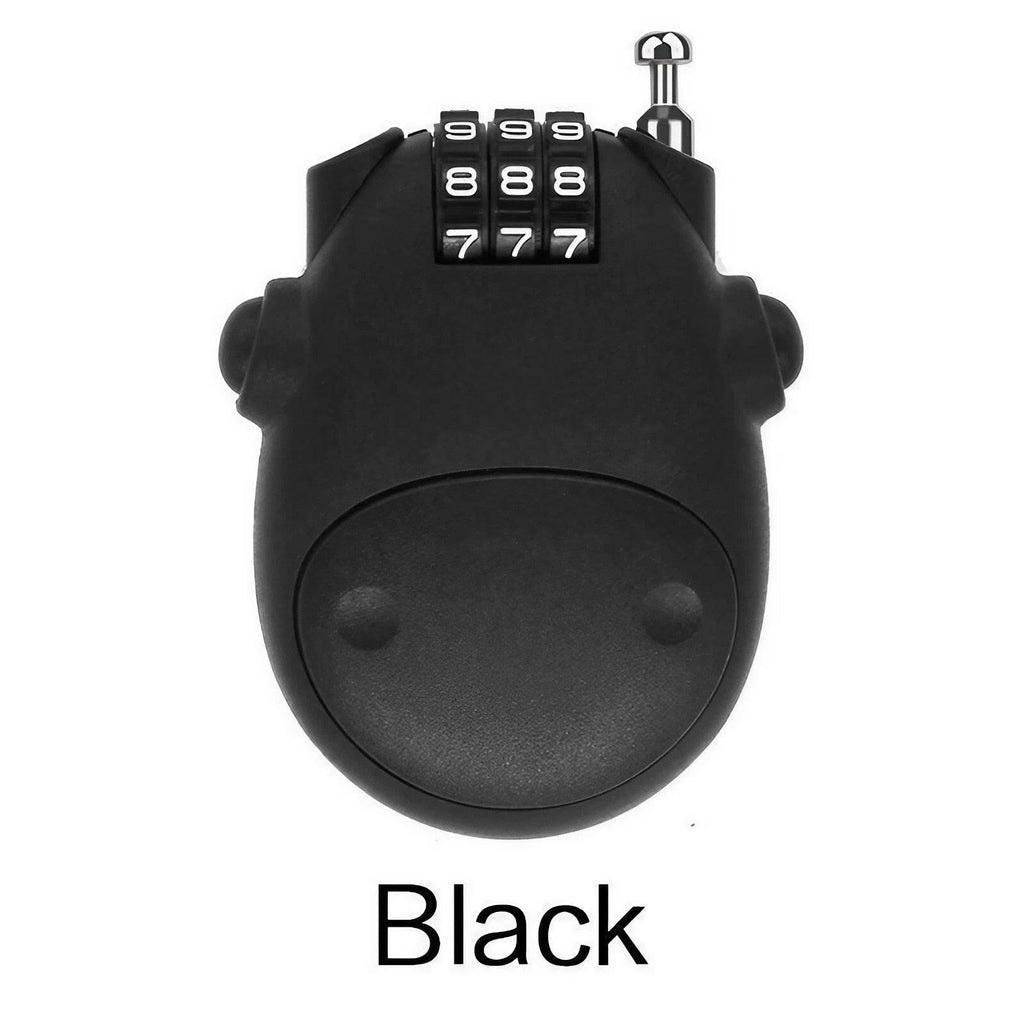 New Anti-theft Lock Bike Motorcycle Helmet Cable Steel Retractable Combination Lock-WAYBIKER