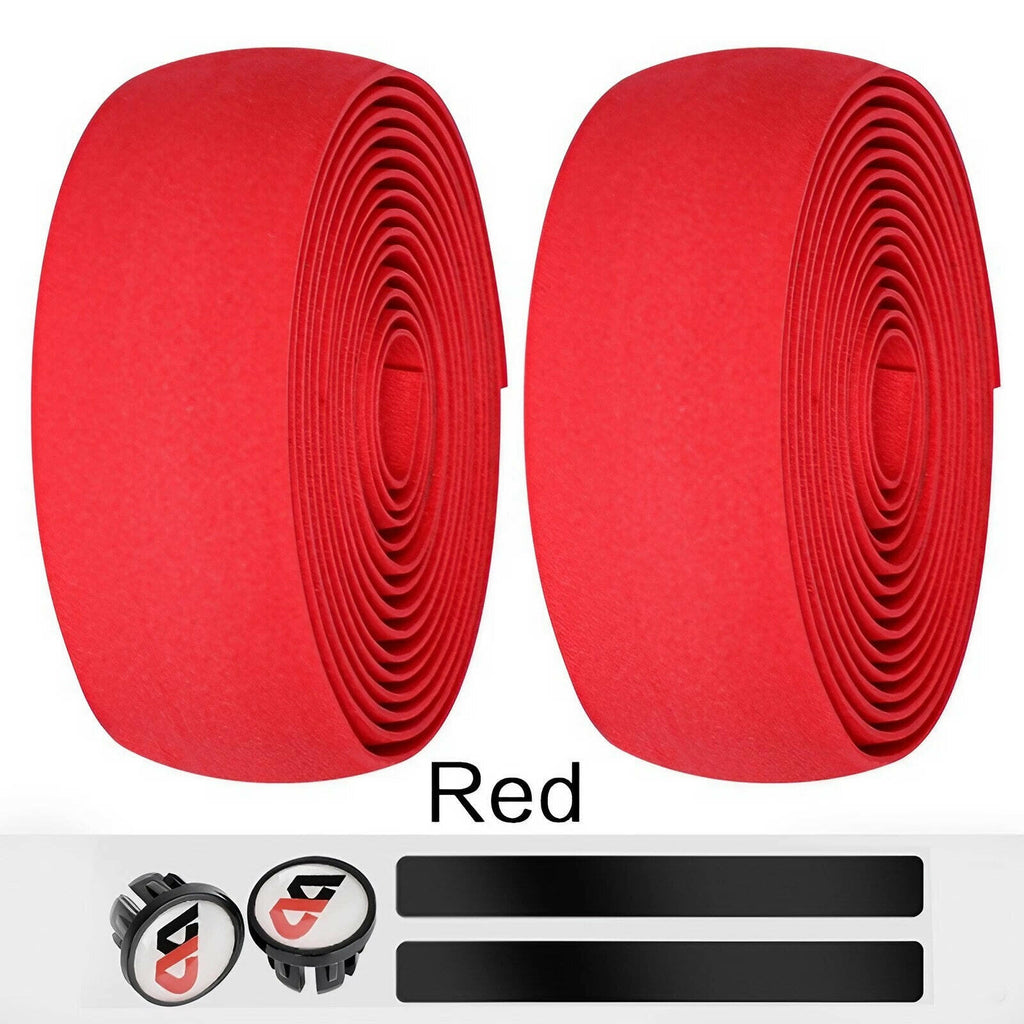 High Quality Cycling Road Bike Sports Bicycle Handlebar Rubber Tape Wrap with 2 Bar Plug-WAYBIKER