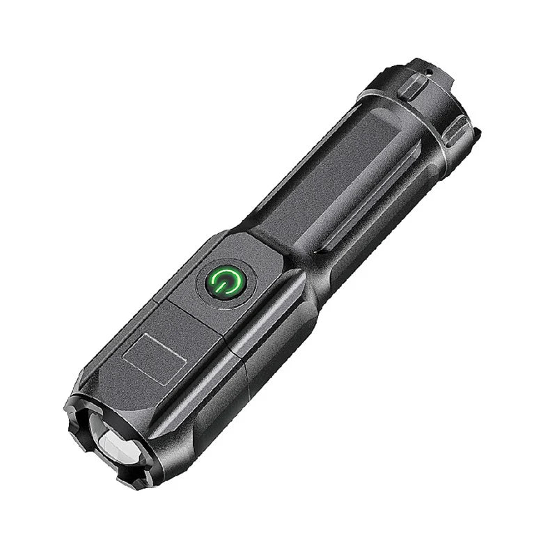 Portable Spotlight Flashlight Strong Light Outdoor Lighting Lamp Led Focusing Flashlight Lighting Flashlight Long-range Flood-WAYBIKER