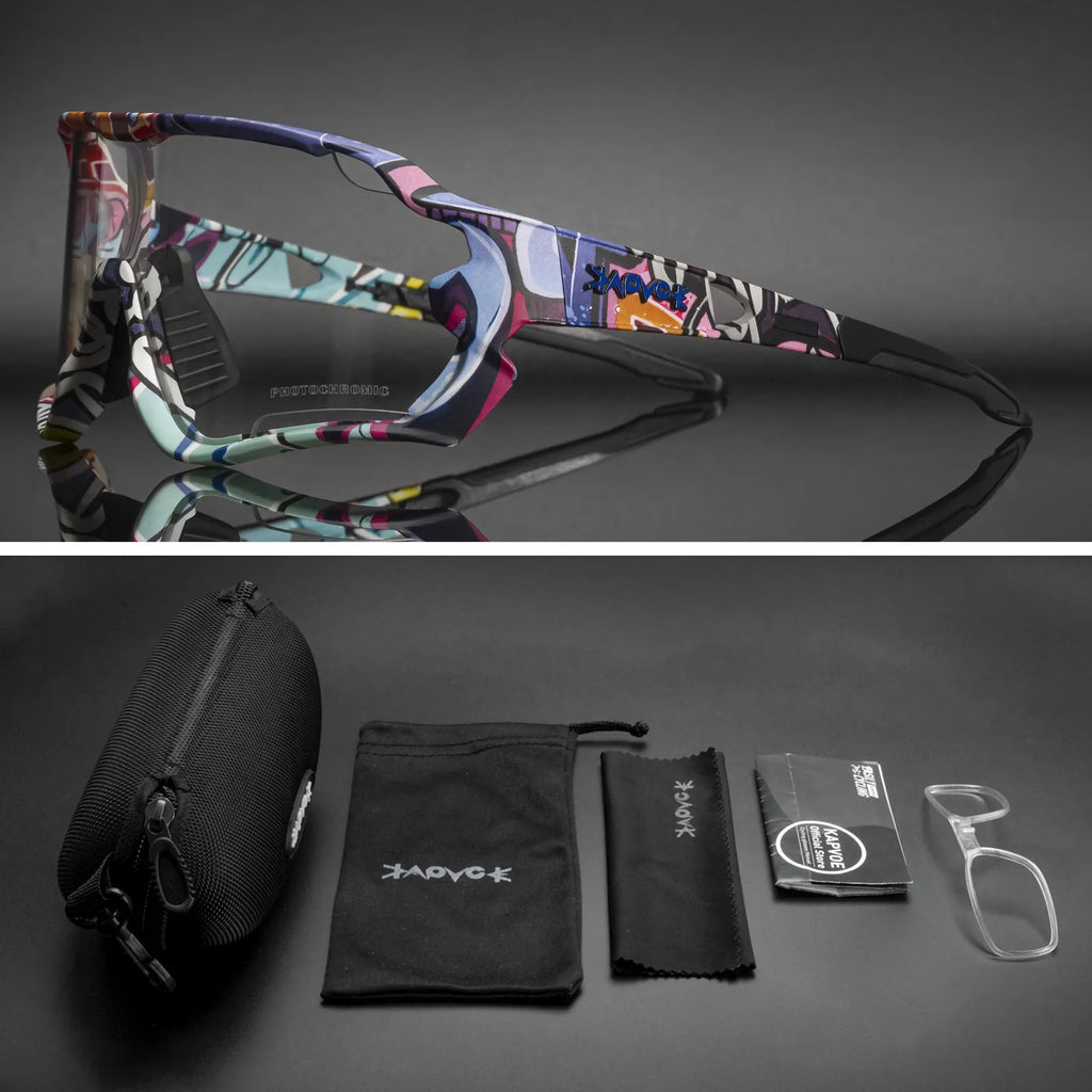 New Photochromic Man&woman Cycling Glasses Mountain Bike Cycling Goggles Outdoor Sports UV400 Protection Sunglasses Eyewear-WAYBIKER