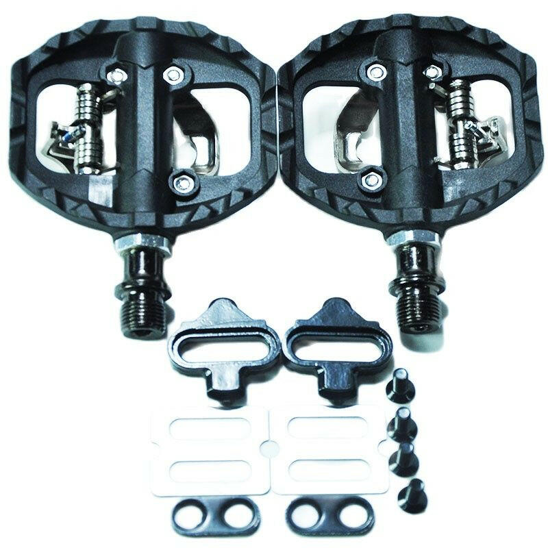 NEW SYUN-LP Black nylon DU+bearing MTB Mountain XC Clipless Bike SPD bicycle cycling Pedals Inc Cleats pedal bicycle parts