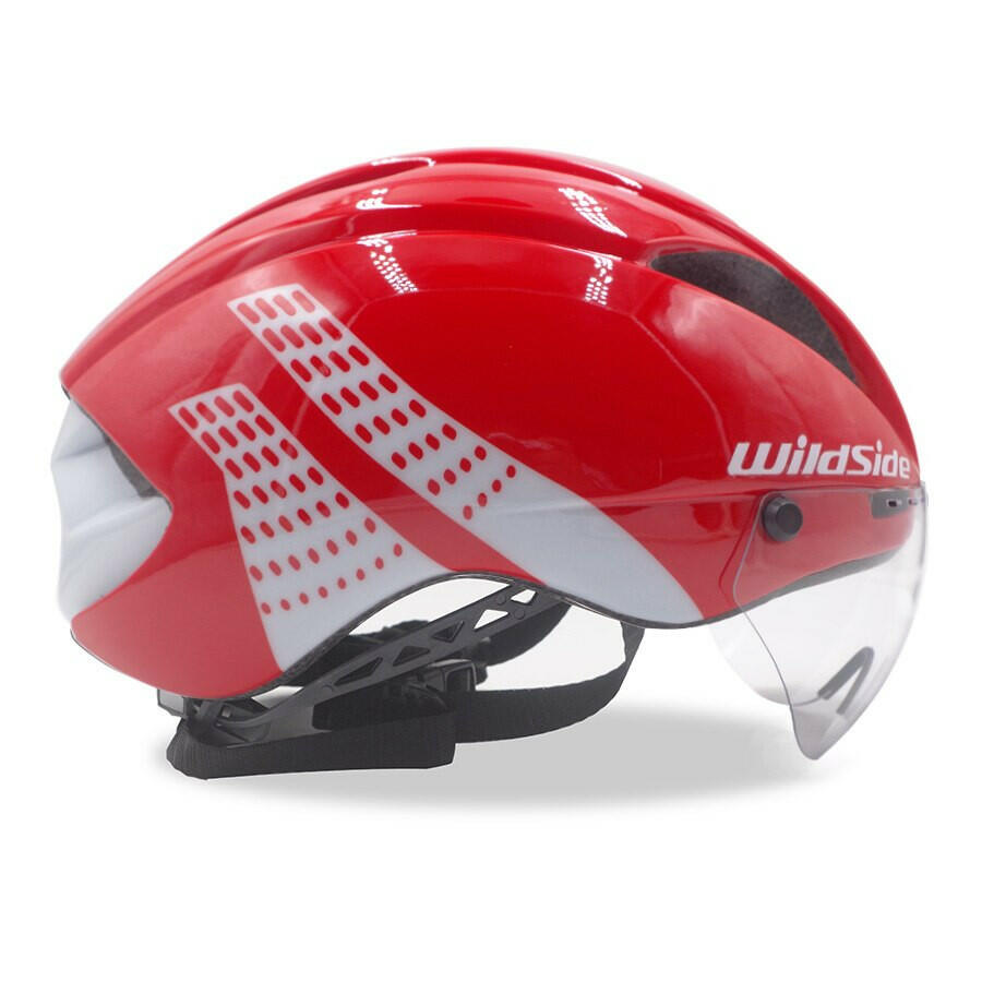 Wildside Bicycle Helmet Road Mtb Integral Triathlon Time-Trial Bike Helmet Men Speed Race Helmet Sun Visor 5 lens Aero Goggles-WAYBIKER
