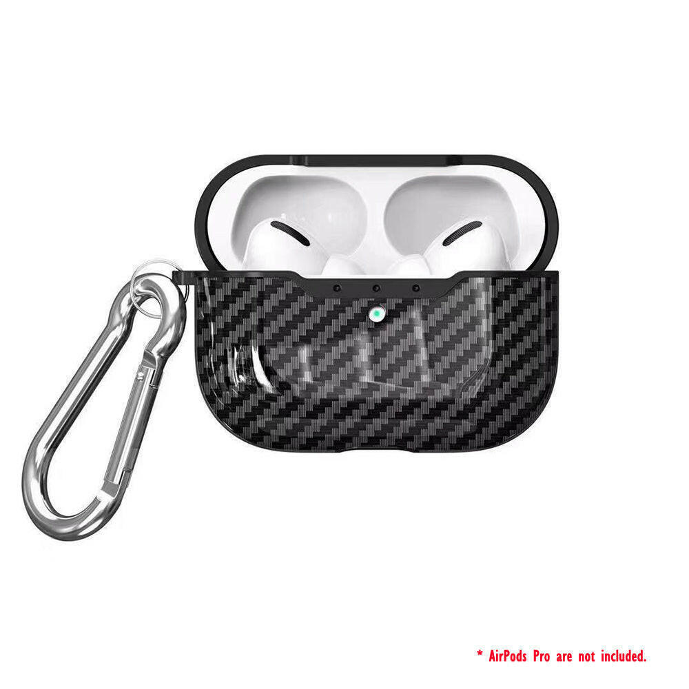 Silicone Protective Case Compatible with Apple AirPods Pro Wireless BT Earphones Case Shockproof Scratch-Resistant Bag Cover Black-WAYBIKER