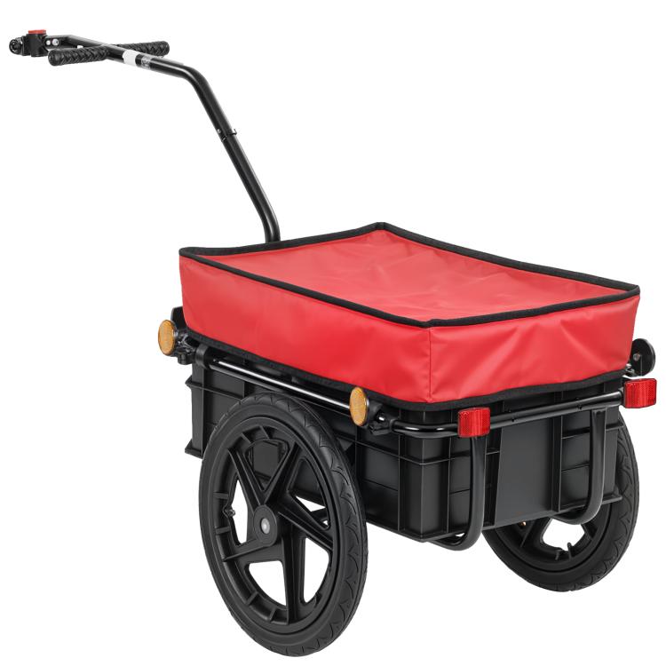 Bicycle Trailer 40 kg Oxford Cloth Cover with Reflectors and Steel Frame 144x59x80 cm Red and Black