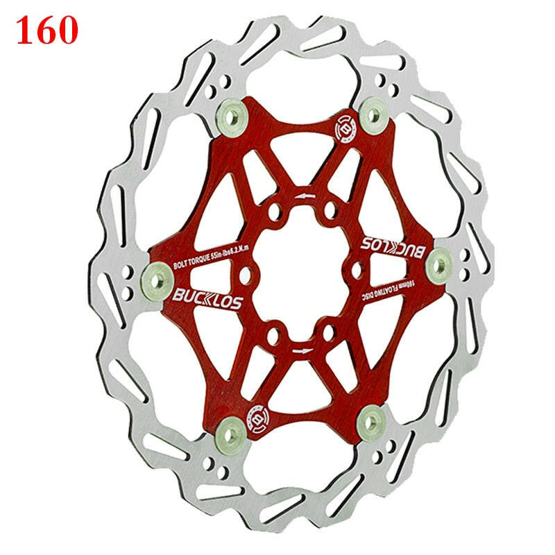 2PC BUCKLOS Bicycle Disc Brake 160/180/203 bike Floating Rotors Stainless Steel Mountain Bike Brake Rotor Mtb rotors Part 1PC-WAYBIKER