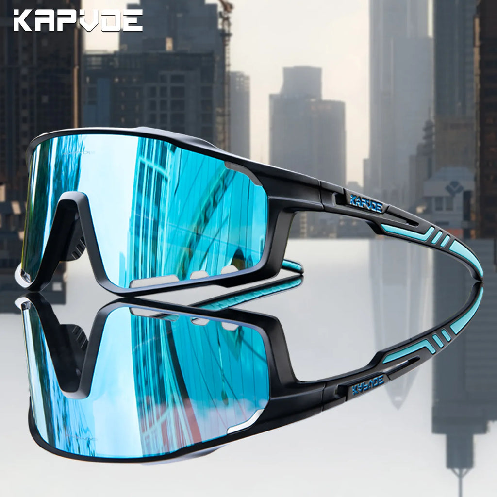Kapvoe UV400 Racing Bike Glasses Eyewear MTB Cycling Sunglasses Cycling Glasses  Polarized Men's Sunglasses Women Sport Goggles-WAYBIKER