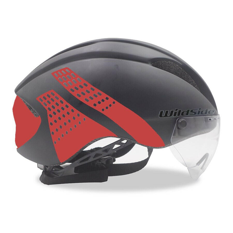 Wildside Bicycle Helmet Road Mtb Integral Triathlon Time-Trial Bike Helmet Men Speed Race Helmet Sun Visor 5 lens Aero Goggles-WAYBIKER