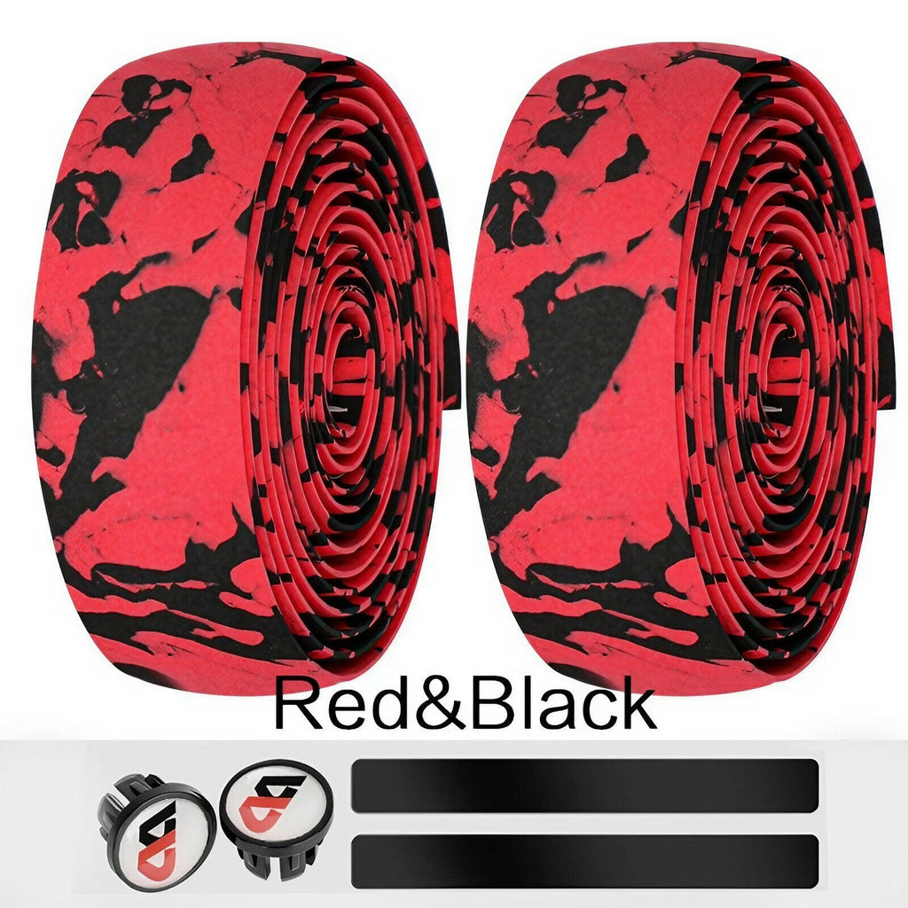 High Quality Cycling Road Bike Sports Bicycle Handlebar Rubber Tape Wrap with 2 Bar Plug-WAYBIKER