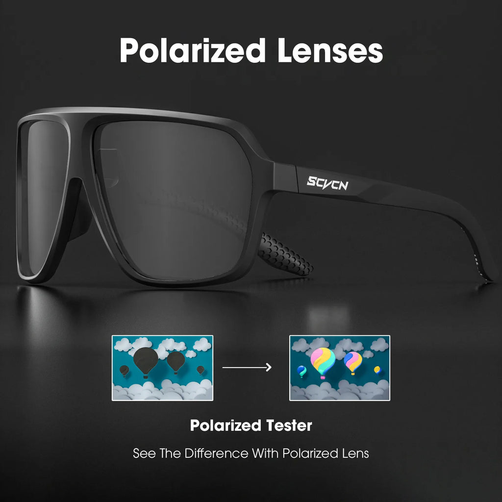 SCVCN Men's Polarized Cycling Sunglasses Cycling Glasses Women Road MTB Bike Glasses UV400 Outdoor Sports Bicycle Eyewear-WAYBIKER