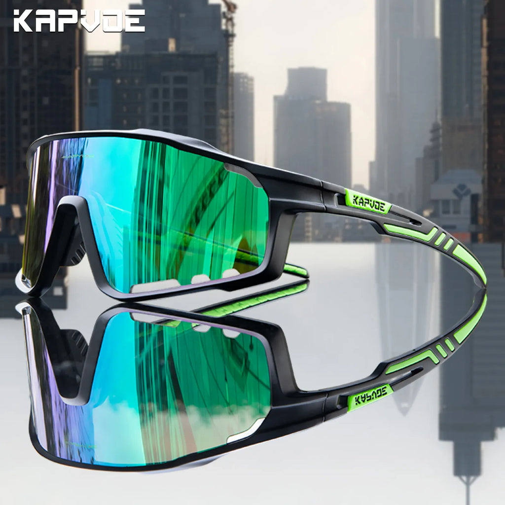 Kapvoe UV400 Racing Bike Glasses Eyewear MTB Cycling Sunglasses Cycling Glasses  Polarized Men's Sunglasses Women Sport Goggles-WAYBIKER