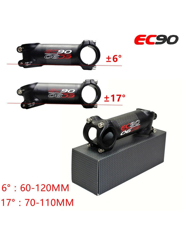EC90 31.8mm Stem 6/17 Degree MTB Power 60/70/80/90/100/110/120mm Bicycle Handlebar Stem Ultralight Bike Table Cycling Part