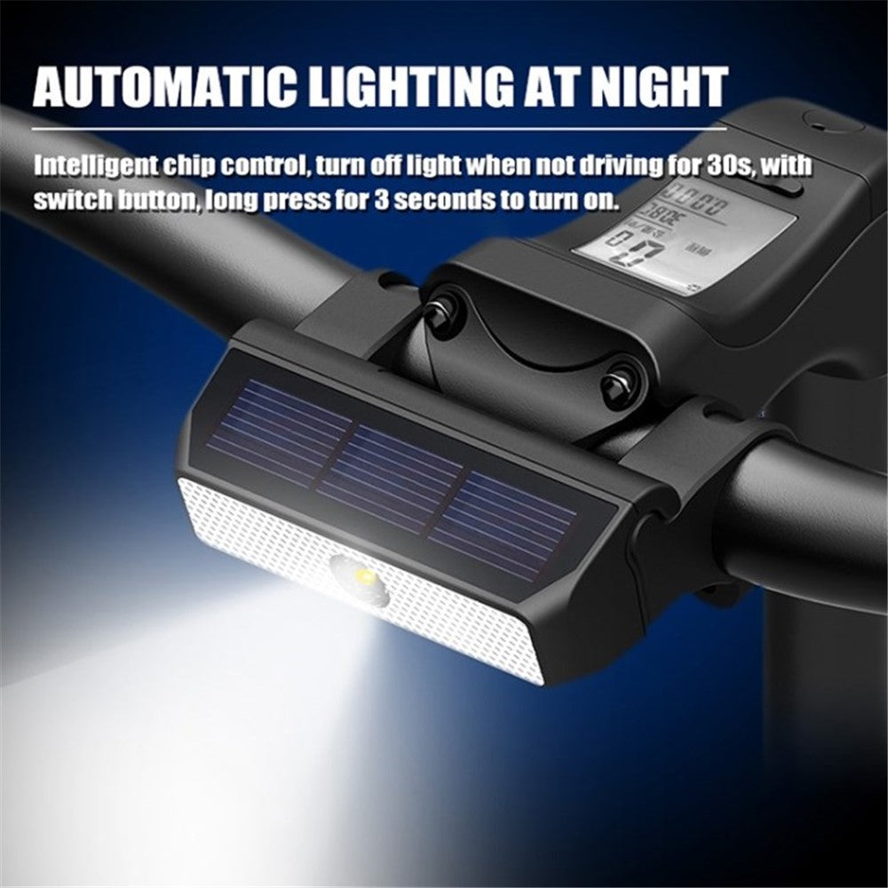 C3 Waterproof Solar Panel Bike Front Light Bicycle Head Light Intelligent Induction LED Cycling Light for MTB