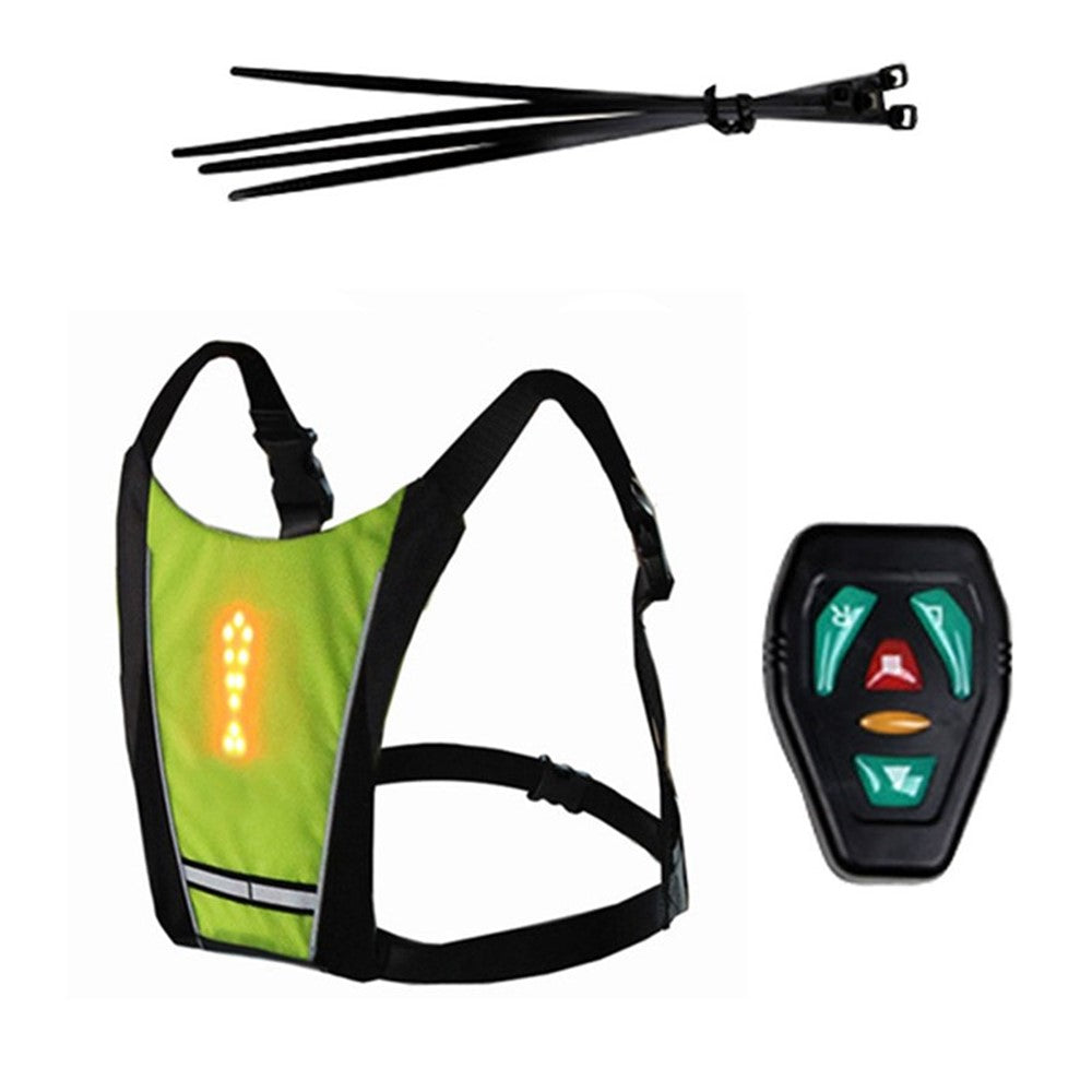 For Night Running Walking LED Reflective Harness Vest Turn Signal Safety Gear