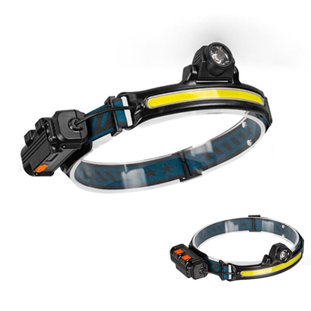 SHARK DRAGON 2000 Lumen Super Bright Flashlight Sensing Zoom 7 Modes Waterproof Headlamp for Running Camping Fishing FCC CE ROHS PSE MSDS UN38.3 Certification