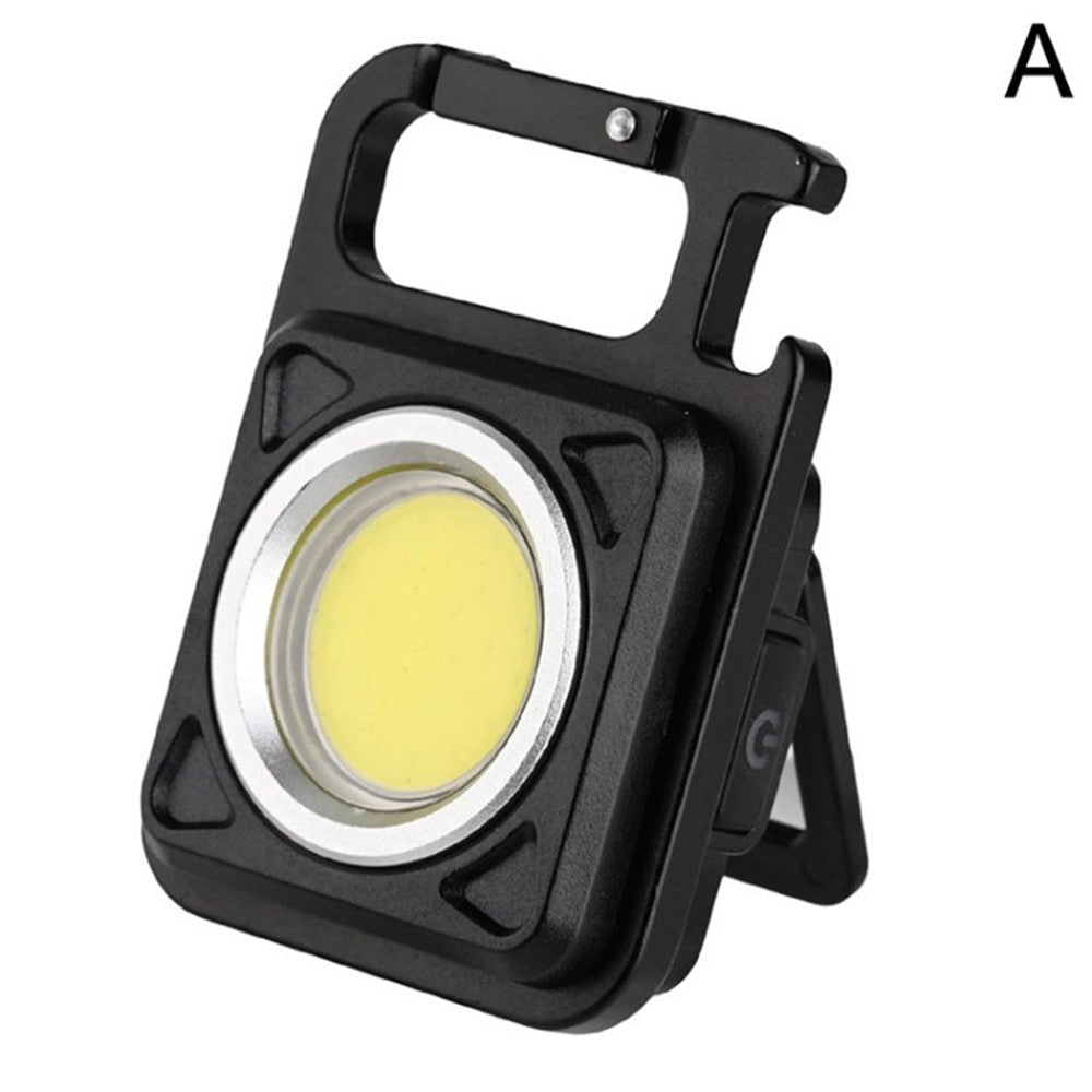 Mini COB Keychain Light 800 Lumens Bright Rechargeable Flashlight 4 Li