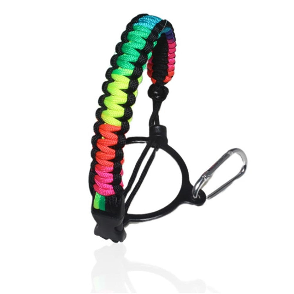 Paracord Handle Strap Paracord Carrier Survival Strap Cord with Carabiner for 12-64oz Wide Mouth Water Bottles Water Bottle Not Included