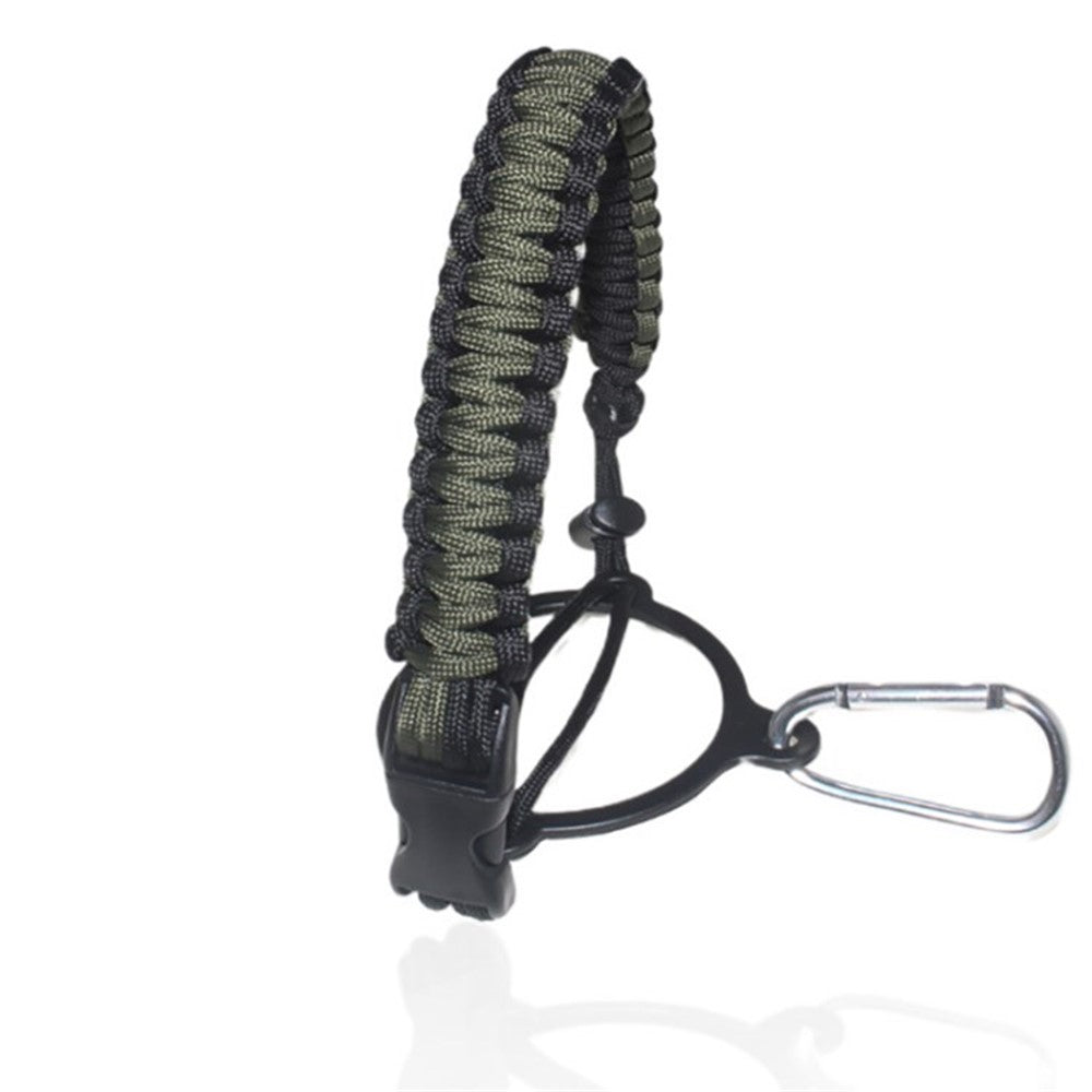 Paracord Handle Strap Paracord Carrier Survival Strap Cord with Carabiner for 12-64oz Wide Mouth Water Bottles Water Bottle Not Included