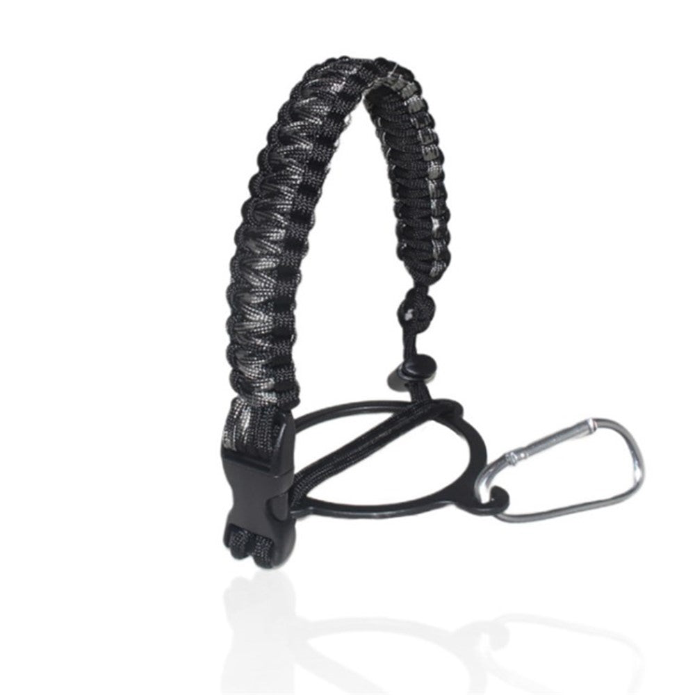 Paracord Handle Strap Paracord Carrier Survival Strap Cord with Carabiner for 12-64oz Wide Mouth Water Bottles Water Bottle Not Included