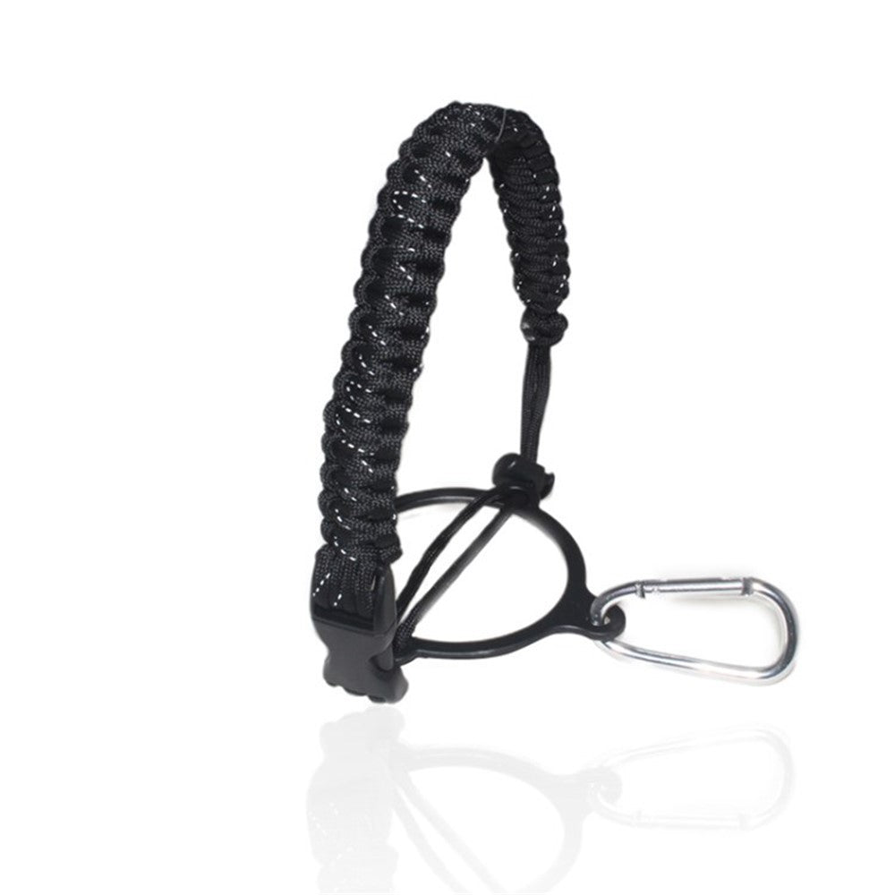 Paracord Handle Strap Paracord Carrier Survival Strap Cord with Carabiner for 12-64oz Wide Mouth Water Bottles Water Bottle Not Included