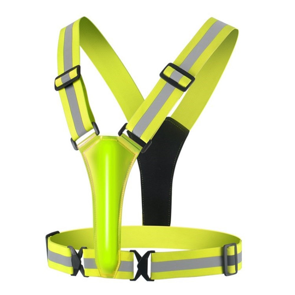 LED Reflective Vest Adjustable USB Rechargeable LED Light Up Vest