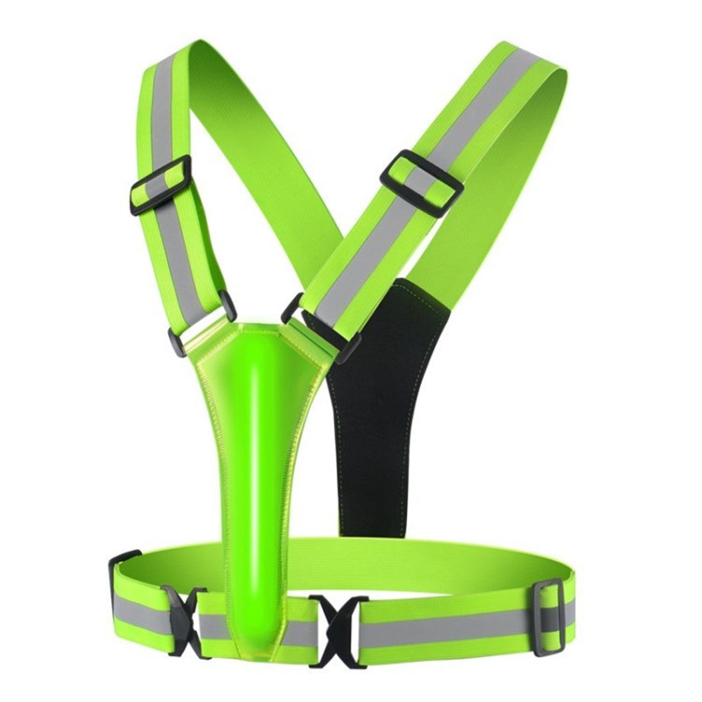 LED Reflective Vest Adjustable USB Rechargeable LED Light Up Vest