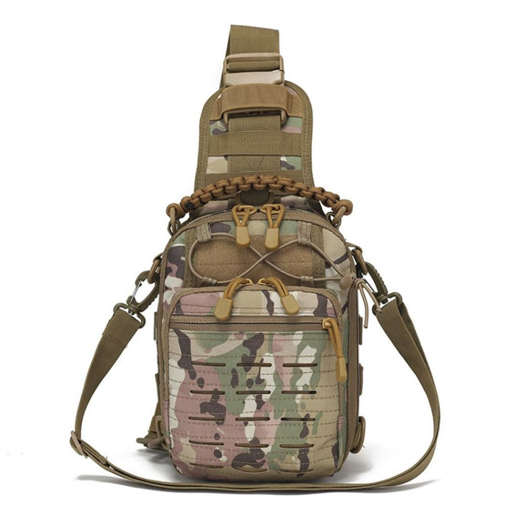 Outdoor Waterproof Camouflage Chest Sling Bag 600D Oxford Cloth Bag for Camping Hiking Travel